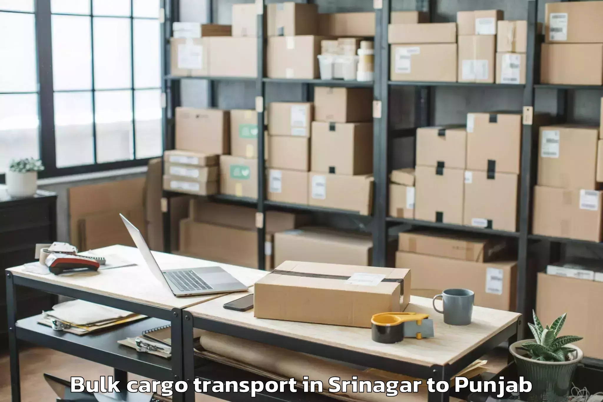 Get Srinagar to Chamkaur Sahib Bulk Cargo Transport